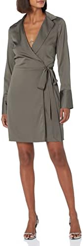 GUESS Women's Eco Long Sleeve Adair Wrap Dress GUESS