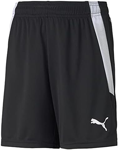 PUMA unisex child Teamliga Shorts, Puma Black-puma White, X-Small US PUMA