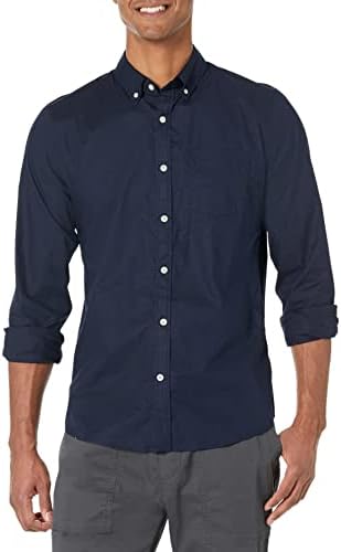 GAP Men's Slim Fit Stretch Poplin Long Sleeve Button Down Shirt Gap