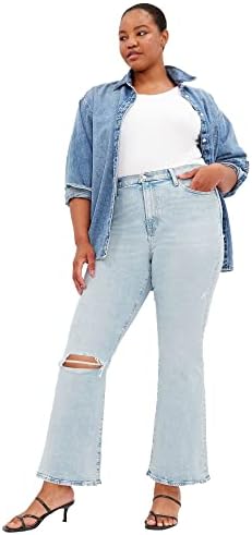 GAP Womens High Rise Flare Jeans, Light Wash, 26 Long US Gap