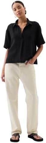 GAP Women's Short Sleeve Popover Top Gap