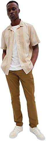 GAP Men's Short Sleeve Linen Resort Collar Shirt Gap