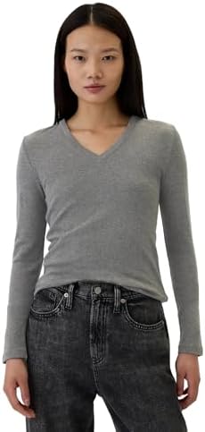 GAP Women's Long Sleeve Favorite V-Neck T-Shirt Gap