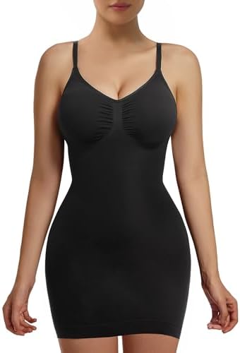 SHAPERX Shapewear Dress for Women Tummy Control Full Slip for Under Dresses Seamless Sculpt Body Shaper SHAPERX