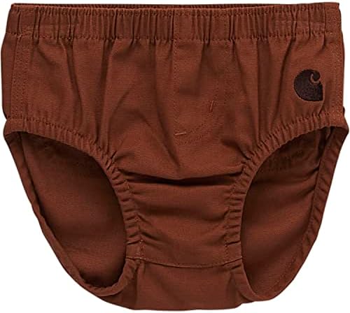 Carhartt Unisex Baby Canvas Diaper Cover, Brown, 6M Carhartt