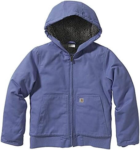 Carhartt Girls' Zip Front Flannel Quilt Lined Hooded Active Jac Carhartt