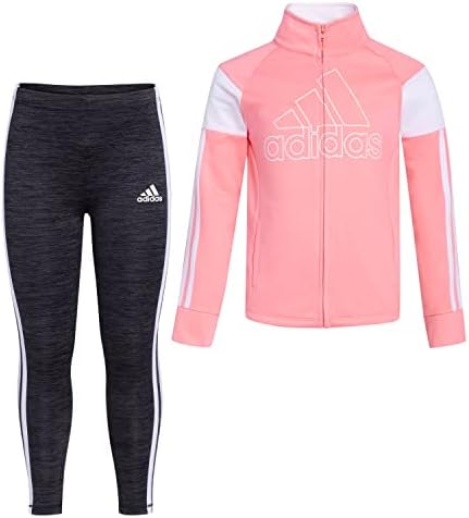 adidas girls 2 Piece Tricot Jacket & Tight Set Adidas