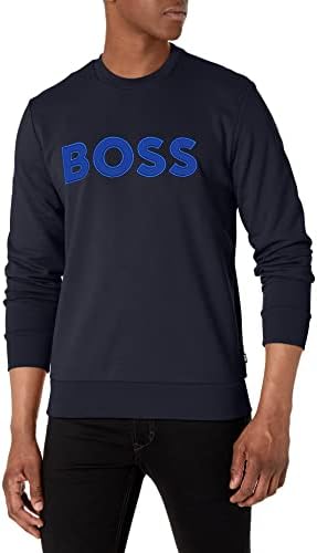 BOSS Patch Logo French Terry Crew Neck Sweatshirt BOSS