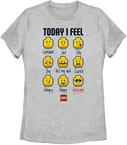 Fifth Sun Iconic Expressions of Lego Guy Women's Short Sleeve Heather Tee Shirt FIFTH SUN