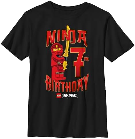 Fifth Sun Kids' Lego Ninjago Ninja Birthday 7 Boys Short Sleeve Tee Shirt FIFTH SUN