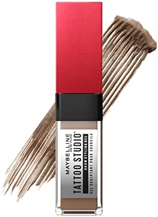 Maybelline Tattoo Studio Brow Styling Gel, Waterproof Eyebrow Make Up, Brow Tint for Up to 36HR Wear, Blonde, 1 Count MAYBELLINE