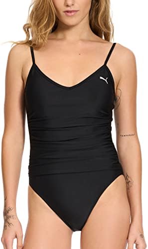 PUMA Women's Ruched One Piece Swimsuit PUMA