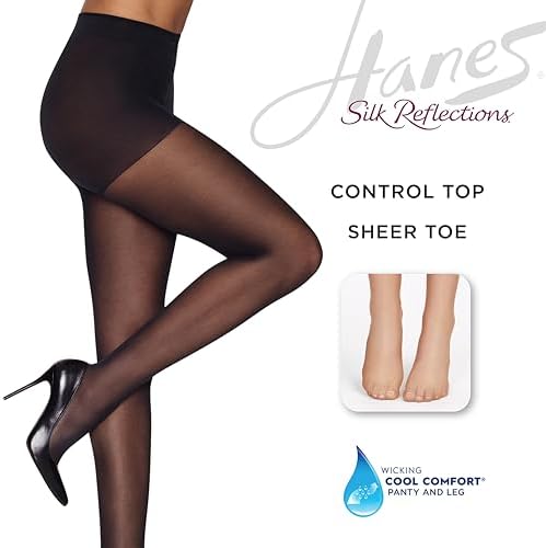 Колготки Hanes Women's Silk Reflections с поддержкой, прозрачные, с легким контролем холодной температуры Hanes