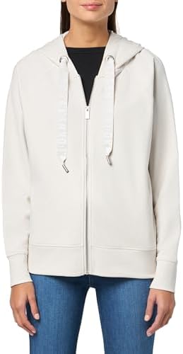 DKNY Women's Logo Drawstring Zip Up Hoodie, Activewear Sweatshirt DKNY