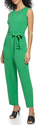 DKNY Womens Sleeveless Scuba Crepe JumpsuitJumpsuit DKNY