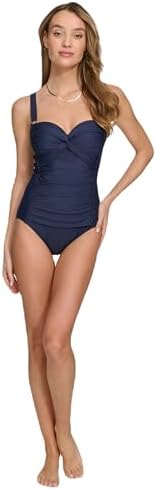 DKNY Women's One Piece Sweetheart Neck Bathing Suit DKNY