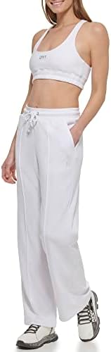 DKNY Women's Tonal Stacked Logo Pant Wide Leg DKNY