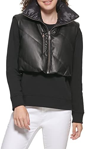 DKNY Women's Warm Edge Cropped Sportswear Vest DKNY