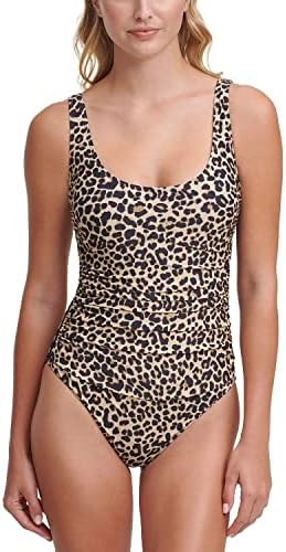 DKNY Women's Over The Shoulder One Piece Swimwuit DKNY