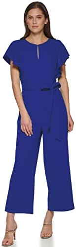 DKNY Womens Flutter Sleeeve Jumpsuit DKNY