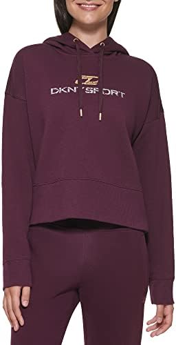 Женское Худи DKNY Спортивное Флисовое с Длинным Рукавом и Логотипом DKNY