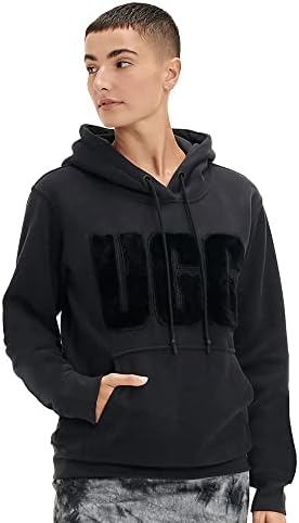 UGG Women's Rey Fuzzy Logo Hoodie Ugg