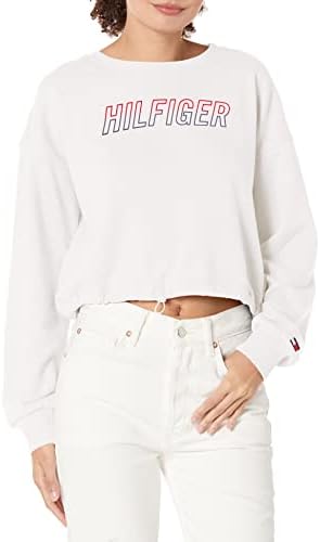 Женский двухцветный легкий свитшот с открытыми драпировками от Tommy Hilfiger Tommy Hilfiger