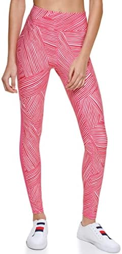 Tommy Hilfiger Women's High Rise Graphic Compression Performance Legging Tommy Hilfiger