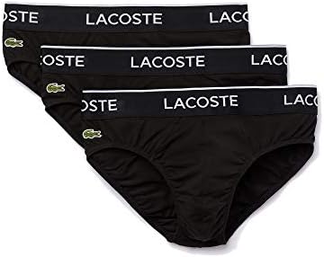 Lacoste Mens Cotton Stretch Essentials Briefs 3 pack Lacoste