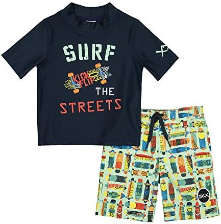 Skechers Boys Suit Set with Rashgaurd Swim Shirt SKECHERS