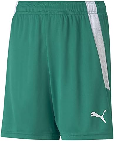 PUMA unisex child Teamliga Shorts, Pepper Green-puma White, X-Large US PUMA