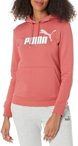 PUMA Women's Essentials Logo Fleece Hoodie (Available Sizes), Astro Red, X-Large Plus PUMA