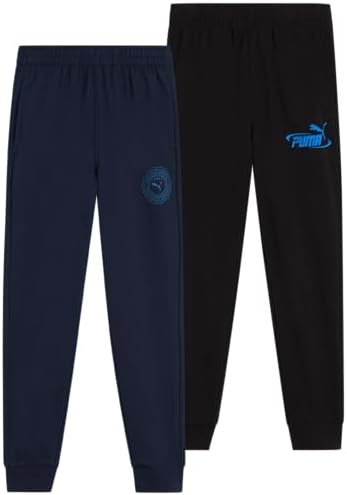 PUMA Boys' Sweatpants - 2 Pack French Terry Performance Active Jogger Pants - Boys Athletic Pants (S-XL) PUMA