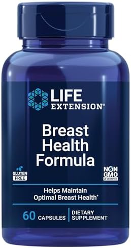 Life Extension Breast Health Formula – Supplement for Women for Healthy Estrogen Support with Vitamin D, Cruciferous Vegetable Extract, I3C & More – Gluten-Free, Non-GMO – 60 Capsules Life Extension