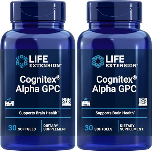 Cognitex Alpha GPC, 30 Softgels (Pack of 2) Life Extension