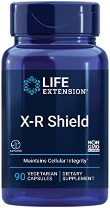 Life Extension X-R Shield Powerful Antioxidant Support - Spirulina, Lemon Balm, Gingko Supports Cellular Integrity, DNA Health & Immune System Health - Non-GMO, Gluten Free - 90 Vegetarian Capsules Life Extension