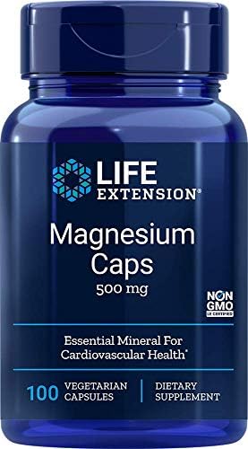 Life Extension Magnesium Capsules 500mg, 100-Count Life Extension