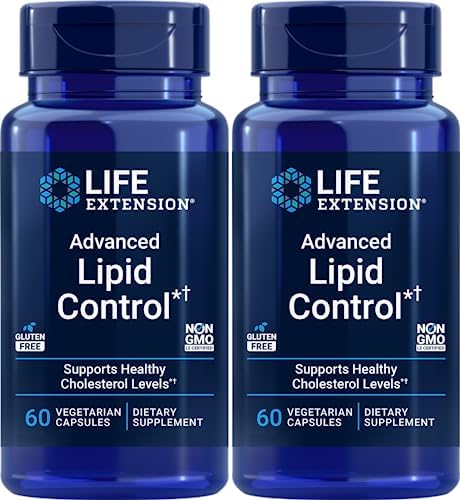 Life Extension Advanced Lipid Control 60 Vegetarian Capsules (Pack of 2) Life Extension