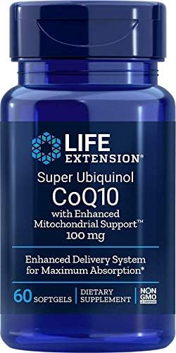 Life Extension Super Ubiquinol Coq10 with Enhanced Mitochondrial Support, 60 Count (Pack of 2) Life Extension