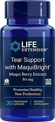 Tear Support with MaquiBright 60 mg, 30 Vegetarian Capsules (Pack of 2) Life Extension