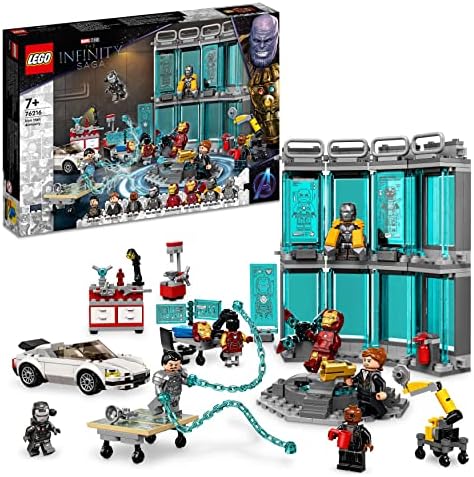 LEGO 76216 Marvel Iron Man Gun Storage Kit with 5 Minifigures incl. Tony Stark and Nick Fury, Includes Toy Car, for Children from 7 Years Lego