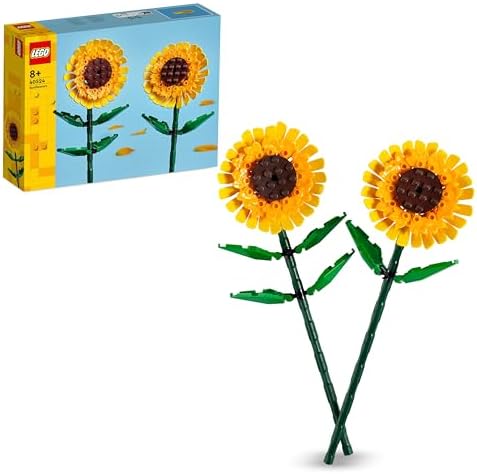 LEGO Sunflowers - Building Toy for Kids, Girls & Boys Ages 8+ - Artificial Sunflowers for Home Decor & Display - Stocking Stuffer and Gift Idea for Christmas - 40524 Lego