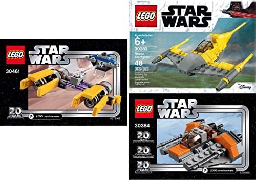 LEGO Star Wars 20th Anniversary Edition Sets (3) Snowspeeder 30384 PODRACER 30461 Naboo Starfighter 30383 Building Set LEGO Bundle Pack (3) Edition Building Set Lego