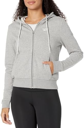 Reebok Women's Identity Small Logo French Terry Full-Zip Reebok