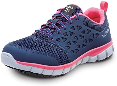 Reebok Work Sublite Cushion Work, Women's, Athletic Style, MaxTrax Slip Resistant, Soft Toe Work Shoe Reebok