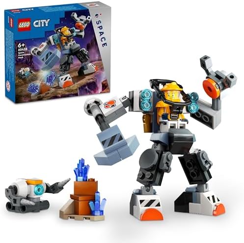 LEGO City Space Mech, Robot Construction Kit for Children from 6 Years, Set with Action Figure Toy and Pilot Figure, Gift for Boys and Girls 60428 Lego