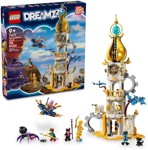 LEGO DREAMZzz The Sandman’s Tower, Kids’ Castle Toy Playset with Toy Spider and Bird, Fantasy Gift for Girls and Boys Aged 9 and Up, 71477 Lego