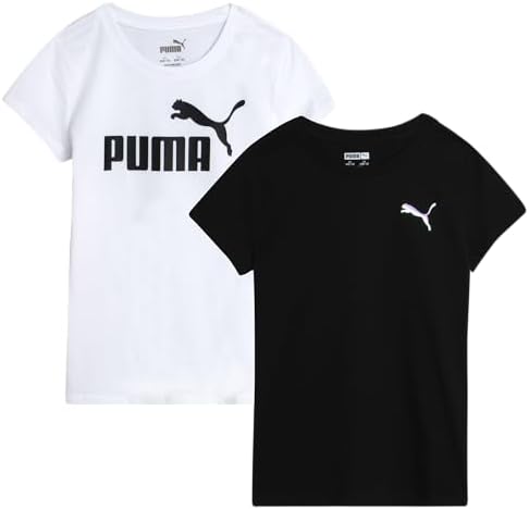 Детская футболка PUMA - набор из 2 штук, с логотипами, спортивный стиль (S-XL) PUMA