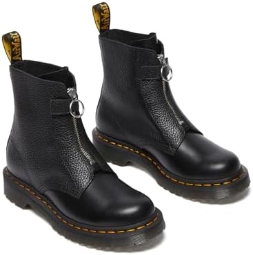 Dr. Martens Women's 1460 Pascal Front Zip Leather Boots Combat Dr. Martens