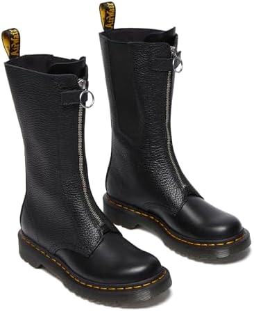 Dr. Martens Women's 1b99 Front Zip Leather Mid Calf Boots Combat Dr. Martens